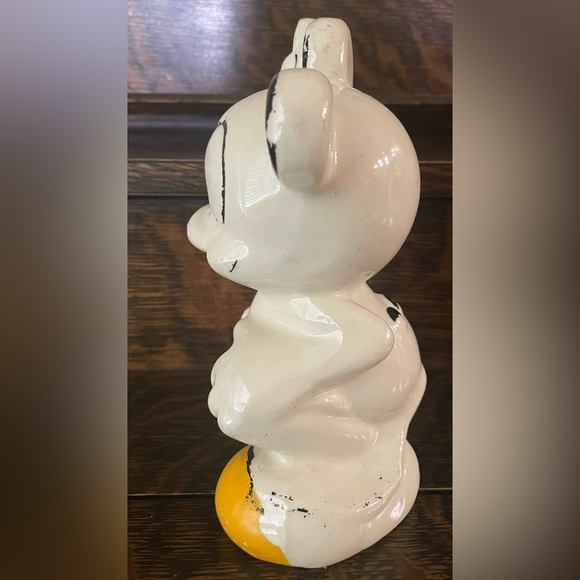 1930’s Vintage Disney Mickey Mouse Ceramic Bank - Picture 7 of 10